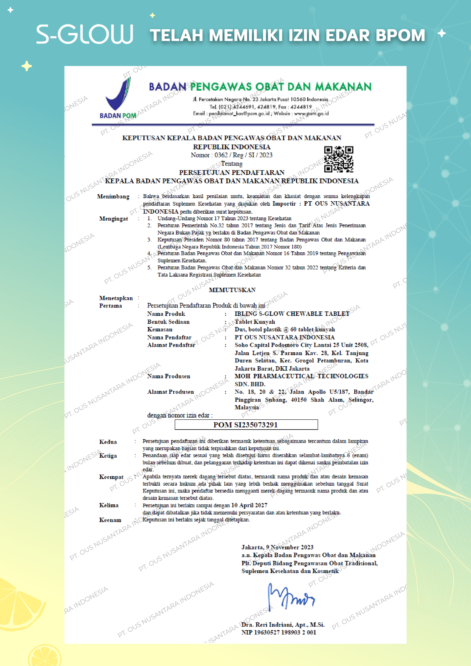 BPOM SGLOW